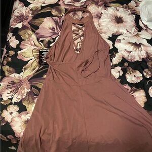 Express Backless Mauve Dress